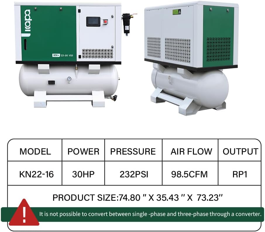 KAPA rotary screw air compressor review,should I buy a rotary screw air compressor,KAPA vs alternatives,30HP rotary screw compressor pros cons,best rotary screw air compressor for workshop,KAPA rotary screw compressor worth buying unboxing and complete package contents