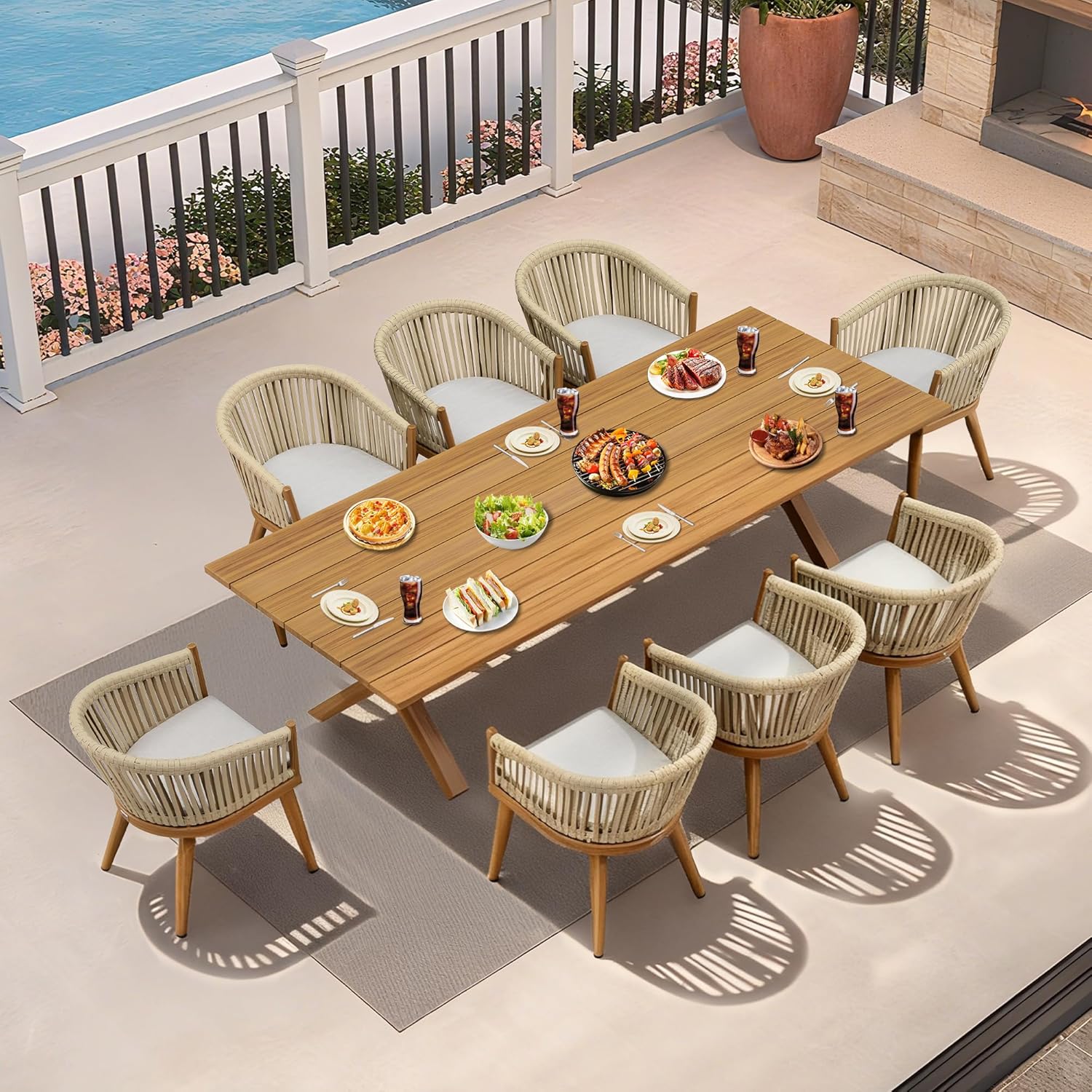 PURPLE LEAF 9 piece outdoor dining set review,PURPLE LEAF patio dining set review and rating,is PURPLE LEAF 9 piece set worth buying,PURPLE LEAF outdoor wicker chairs review pros cons,PURPLE LEAF aluminum dining table review honest opinion,PURPLE LEAF 9 piece dining set review verdict - detailed features and technical specifications