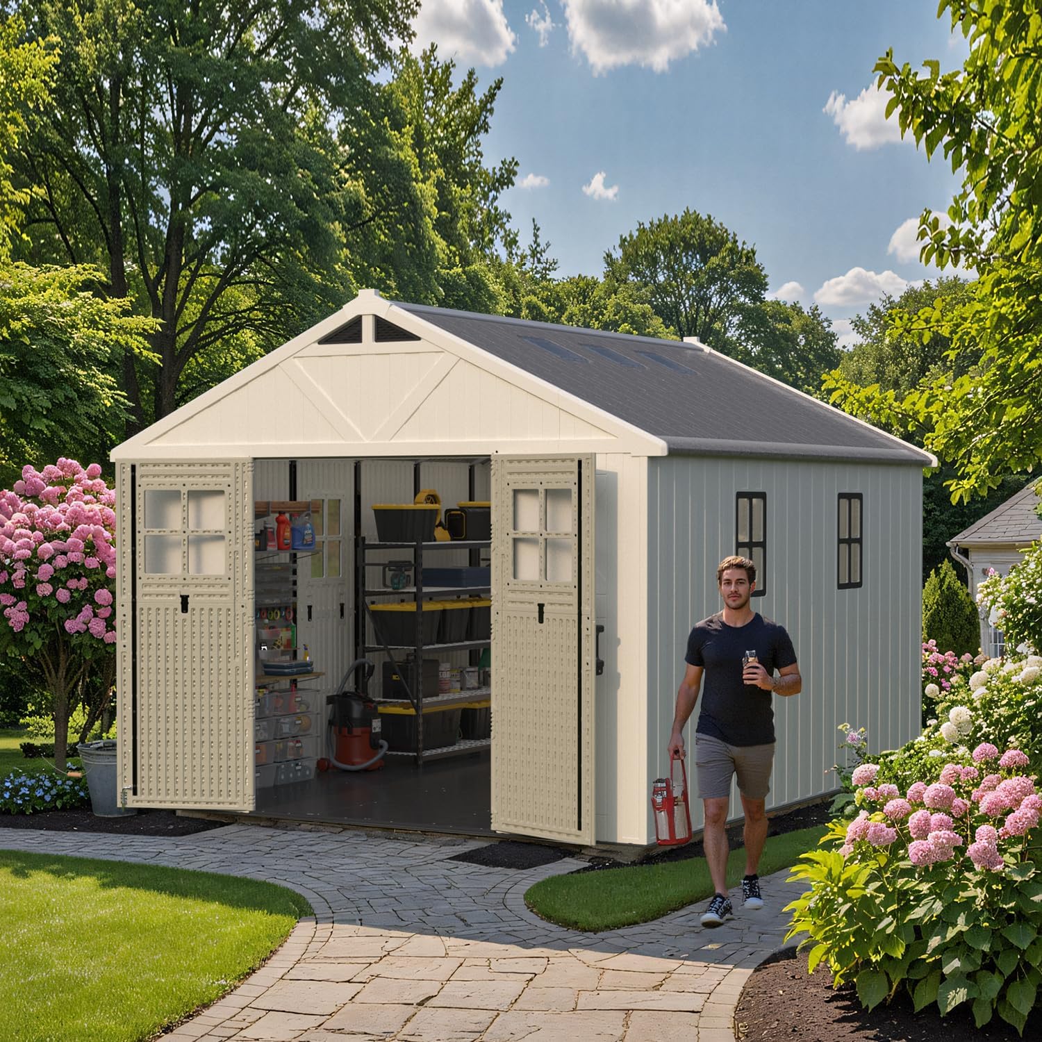 Patiowell 10x12 storage shed review,Patiowell storage shed review and rating,is Patiowell 10x12 shed worth buying,Patiowell 10x12 shed review pros cons,Patiowell outdoor shed review honest opinion,Patiowell plastic shed review verdict unboxing and complete package contents
