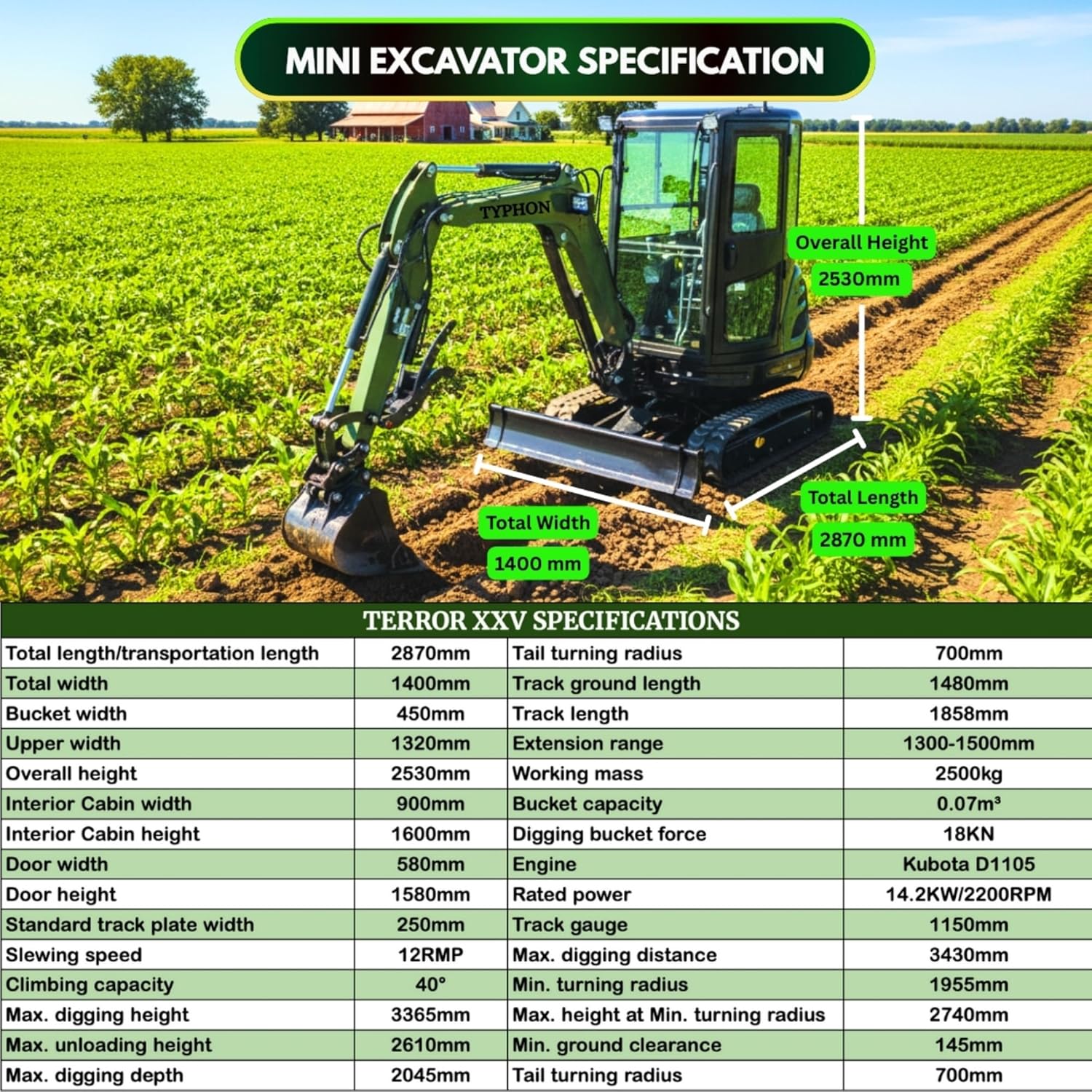 TYPHON TERROR XXV mini excavator review,should I buy TYPHON TERROR XXV,TYPHON TERROR XXV vs alternatives,TYPHON TERROR XXV pros cons,best 2.7-ton mini excavator,TYPHON TERROR XXV worth buying performance testing and real-world results