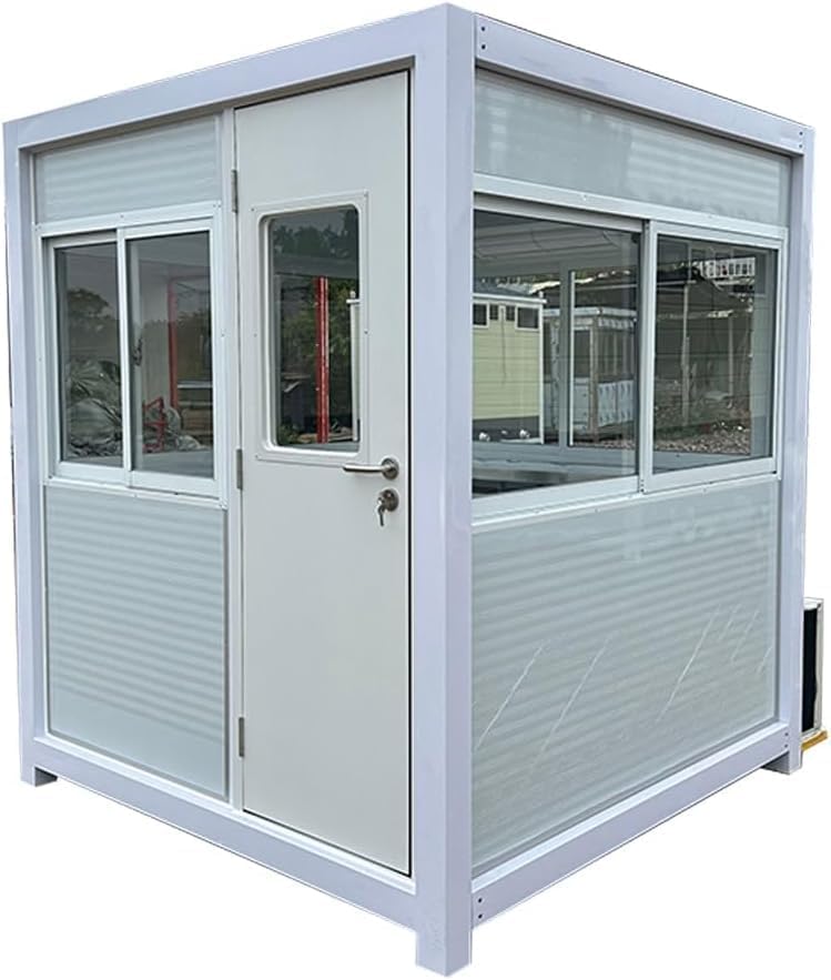 guard booth with ac and heating,portable security booth worth buying,outdoor guardhouse pros cons,buy guard shack with climate control,best portable office booth,should I buy a security booth - detailed features and technical specifications